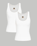 Women's Respecter Tank - Porcelain - Twin Pack