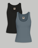 Women's Respecter Tank - Graphite Twin Pack