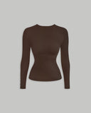 Women's Ribbed Long Sleeve - Cocoa